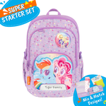 Badged - [Super Starter Set] Jazzy Ergonomic School Bag Flex - Rainbow Dash & Pinkie Pie