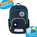 Badged - [Super Starter Set] Jazzy Ergonomic School Bag Flex - Navy