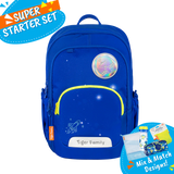 Badged - [Super Starter Set] Jazzy Ergonomic School Bag Flex - Glow in Space