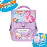 Badged - [Super Starter Set] Jolly Ergonomic School Bag Pro 2S - Rainbow Dash & Pinkie Pie