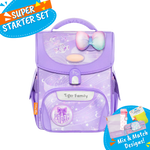 Badged - [Super Starter Set] Jolly Ergonomic School Bag Pro 2S - Purple Dreams