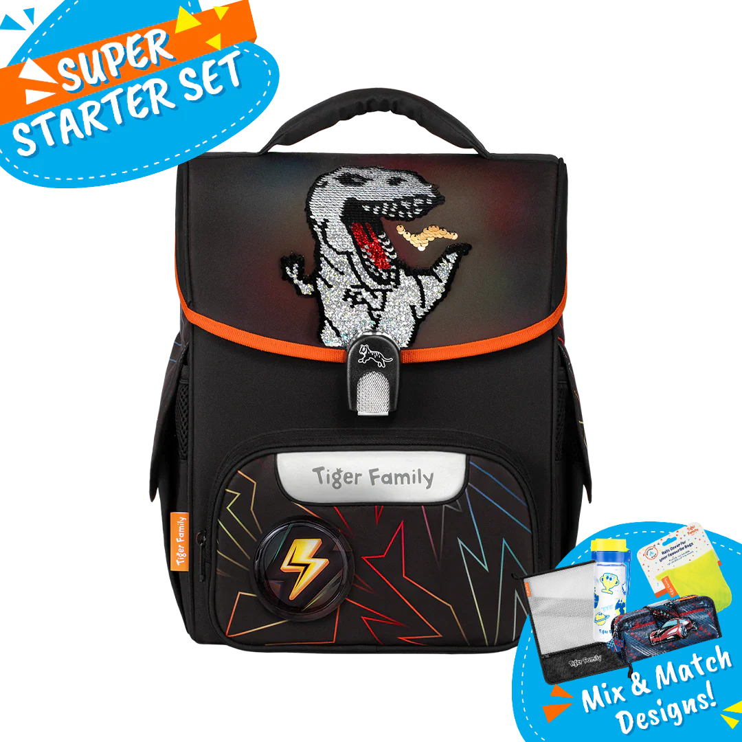 Badged - [Super Starter Set] Jolly Ergonomic School Bag Pro 2S - Electric Encounter