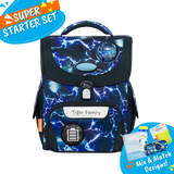Badged - [Super Starter Set] Jolly Ergonomic School Bag Pro 2S - Lightning Strike