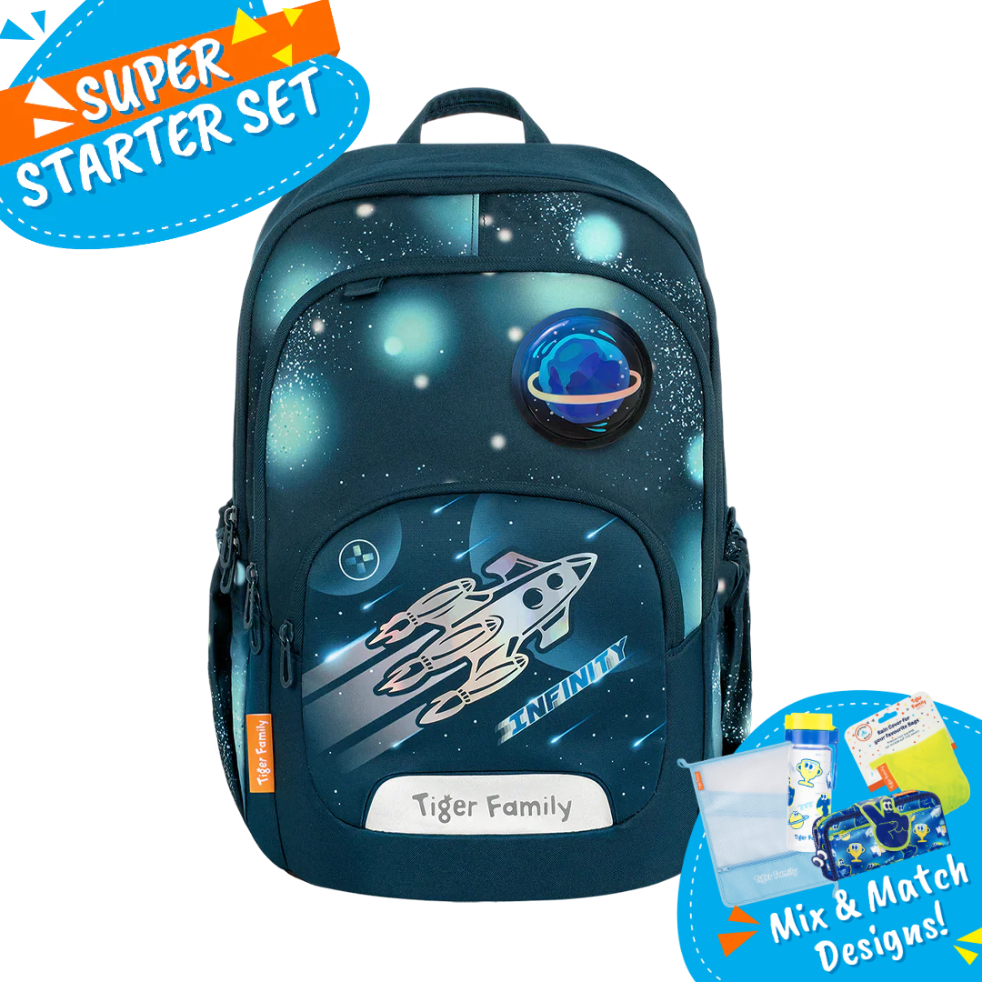 Badged - [Super Starter Set] Jazzy Ergonomic School Bag Flex - Infinite Universe